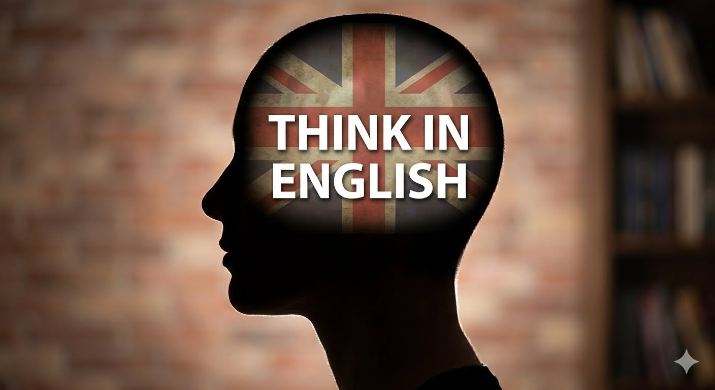 como pensar em inglês